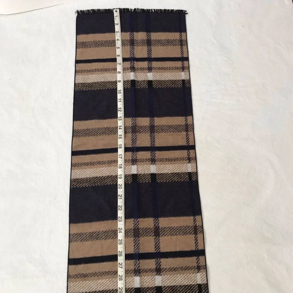 Enrico Milano 100% Silk Plaid Scarf NWT